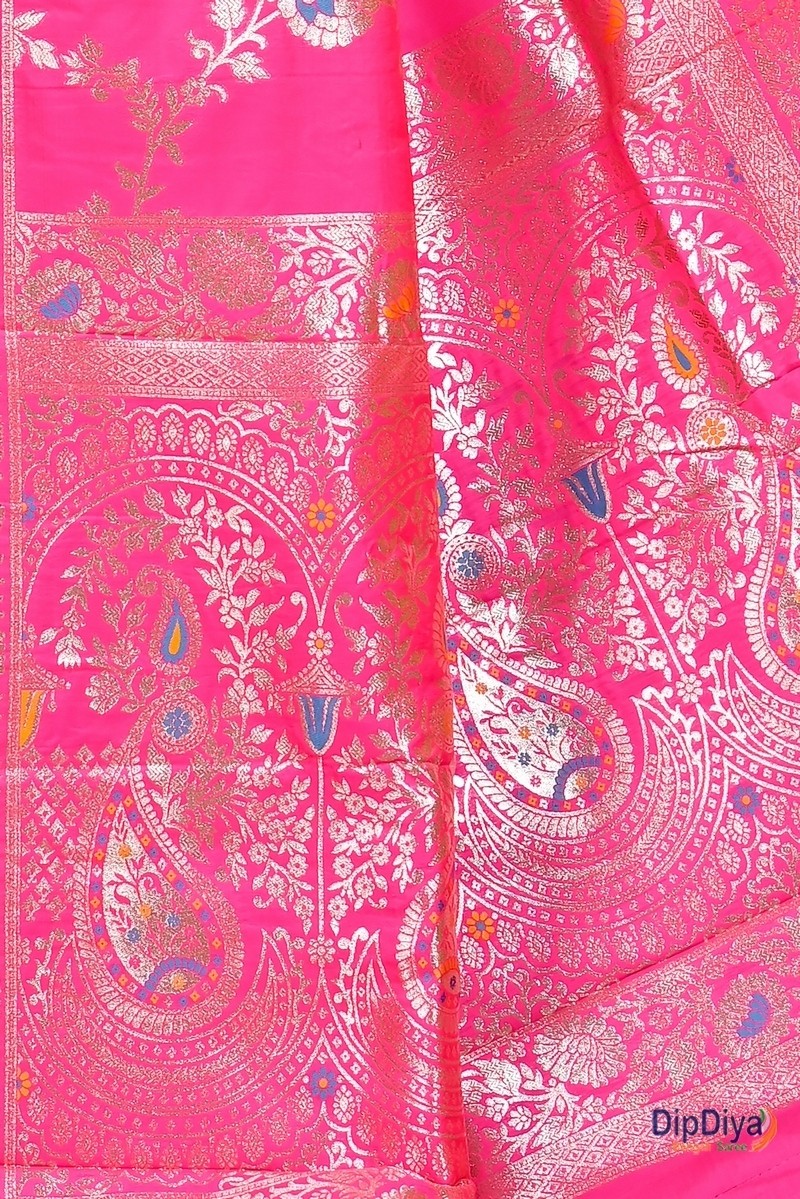 Pink Cotton Silk Parosha Kathan Saree (502)